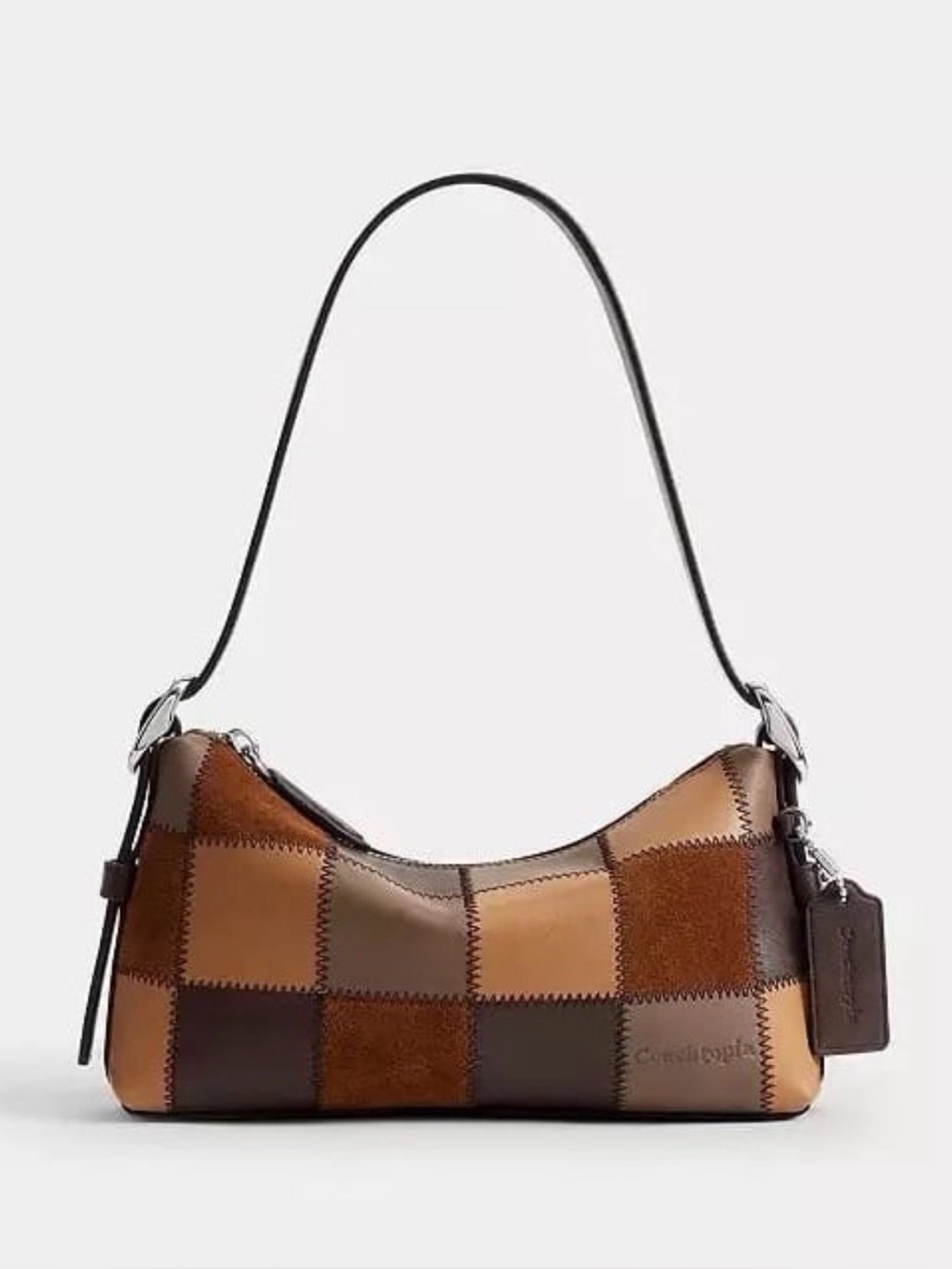 Coach Coachtopia Small Slouchy Shoulder Bag in Upcrafted Patchwork Tan Multi NWT